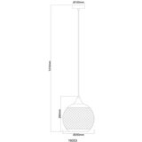 Globo VISEČA SVETILKA LOURDES 25/131 cm E27 | Shoptok.si
