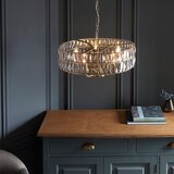  Endon 106244 - Luster na lancu CLIFTON 5xE14/6W/230V prečnik 50,5 cm mesing/prozirno | Eponuda.com