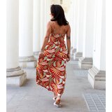 Gemre Orange Patterned Maxi Dress Muzio | shoptok.hr