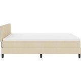  Krevet s opruga kutije s LED trakama Krema 140 x 190 cm tkanina | shoptok.hr