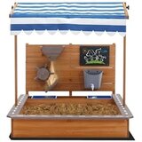 Kinder Home Dečiji drveni pesčanik sa podesivim krovom | Eponuda.com