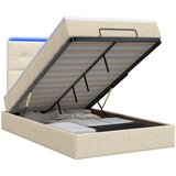  Krevet od pjene s madracem i LED-om Krem 120 x 200 cm Tkanina | shoptok.hr