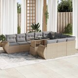  11-dijelni set vrtnih sofa poliratan s jastucima svijetlosivi | shoptok.hr