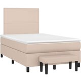 vidaXL Krevet s oprugama i madrac cappuccino 120x200cm od umjetne kože | shoptok.hr