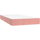  Krevet box spring s madracem LED ružičasti 120x190cm baršunasti | shoptok.hr