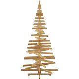 vidaXL Božićna drvca s stalakom Smeđa 210 cm Masivna borovina | shoptok.hr
