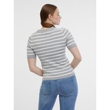 Orsay Light Grey Women's Striped Knit Top - Women's | Eponuda.ba
