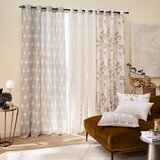 Douceur d intérieur Črna/bež zavesa 140x280 cm Ondine – | Shoptok.si