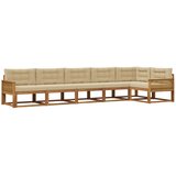 vidaXL Zunanja garnitura za sedenje z blazino 6 pcs Naravna in bež, (5000279761) | Shoptok.si