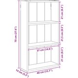  Kupaonski zidni ormarić s policom Zidne Bijeli 40 x 14 x 70 cm | shoptok.hr