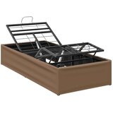  Električni podesivi okvir kreveta Smeđa 200 x 80 x 33 5 cm - Boja cappuccina 80 x 200 cm | shoptok.hr