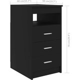 vidaXL Omarica s predali črna 40x50x76 cm iverna plošča | Shoptok.si