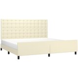  Okvir za krevet s uzglavljem krem 200x200 cm od umjetne kože | Eponuda.ba