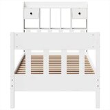 vidaXL Posteljni okvir brez vzmetnice bel 90x200 cm trdna borovina | Shoptok.si