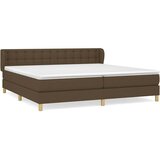  Krevet s oprugama i madracem tamnosmeđi 200x200 cm od tkanine | shoptok.hr