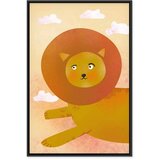  Slika - Lion\'s Fun (1 Part) Vertical 80x120 U crnom drvenom okviru | shoptok.hr