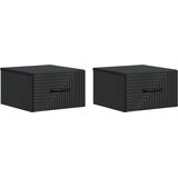  Noćni ormarić za montažu na zid 2 pcs Crna 34,5 x 33 x 20 cm | shoptok.hr