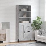The Living Store Visoka komoda betonsko siva 69,5x34x180 cm inženirski les - Visoka Omarica, (21429949) Cene