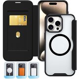 INF Črna magnetna denarnica iz PU usnja, združljiva z iPhone 16 - RFID zaščita, (5000275359) | Shoptok.si