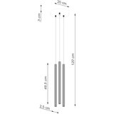 Sollux SL.1341 - viseći visilica na sajli arche 3xG9/8W/230V crna | Eponuda.com