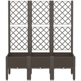 Vrtna sadilica s rešetkom smeđa 120 x 40 x 142 cm PP | Eponuda.com