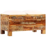  Klupa za pohranu od masivnog obnovljenog drva 80 x 40 x 40 cm | shoptok.hr