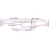  Okvir za krevet od masivne borovine bijeli 200 x 200 cm | shoptok.hr