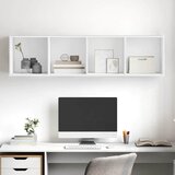  Zidni TV ormarić bijeli 37 x 37 x 142,5 cm konstruirano drvo | Eponuda.com