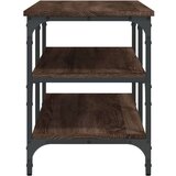 vidaXL Klop za čevlje rjavi hrast 100x38,5x49 cm inženirski les | Shoptok.si