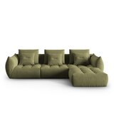 Micadoni Svetlo zelena kotna sedežna garnitura iz tkanine bouclé (s kotom po izbiri) Bloom – Home Cene