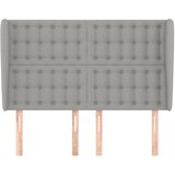  Uzglavlje s ušima svjetlosivo 147x23x118/128 cm od tkanine | shoptok.hr