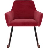  Stolica za ljuljanje crvena boja vina baršunasta | shoptok.hr