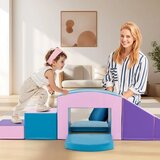  Mehki gradniki s tunelom in klančino, poligon - modra+vijolična | Shoptok.si