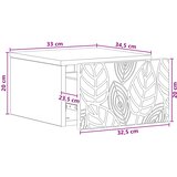 Stolna Stenska stranska miza Bela 34,5 x 33 x 20 cm Inženirski les, (5000298672) | Shoptok.si