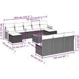 vidaXL 11-dijelni set vrtnih sofa od poliratana s jastucima crni | shoptok.hr
