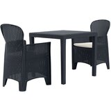 Bistro 3-dijelni bistro set od plastike s izgledom ratana antracit Cijene