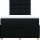  Krevet s oprugama i madracem crni 120 x 200cm od tkanine | shoptok.hr