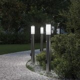 Stupić sa senzorom i utičnicom 3 kom 80 cm nehrđajući čelik IP44 | shoptok.hr