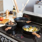  set posod za kuhanje s pokrovi, 5-delni, črna | Shoptok.si