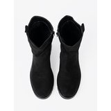 Shelvt Black boots with a thick sole and an ankle upper | Shoptok.si