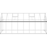  Staklenik s okvirom srebrni 445 x 169 x 195 cm aluminijski | shoptok.hr