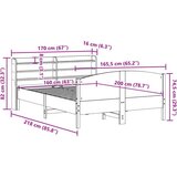 Okvir kreveta bez madraca bijeli 160x200 cm od masivne borovine | shoptok.hr