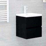 Ormarić s ugrađenim Lavabo - Umivaonikom crni od iverice | shoptok.hr