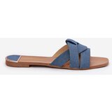 Boto Flat Women's Sandals With Intertwining Straps Denim Selaenor | Shoptok.si