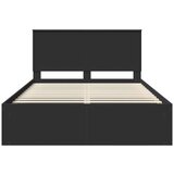  Okvir za krevet Crna 135 x 190 cm Čvrsto borovo drvo | shoptok.hr