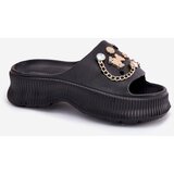 Boto Foam Women's Slippers With Golden Accessories Black Hortiana | shoptok.hr