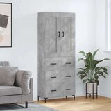  Visoka komoda siva betona 69 5x34x180 cm od konstruiranog drva | shoptok.hr