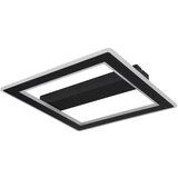 Globo LED stropna svjetiljka Mattia (30 W, D x Š x V: 45 x 45 x 5 cm, Crna, Topla bijela) Cijene
