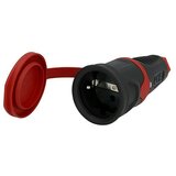 Unitec Gumijasta varnostna vtičnica (Težka, 250 V, IP44, Rdeča/Črna) | Shoptok.si