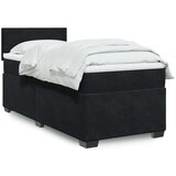 vidaXL Box spring krevet s madracem crni 90x190 cm baršunasti | shoptok.hr